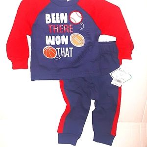 NWT Baby Boy Quiltex Winter Sports Theme 18mo 2pc